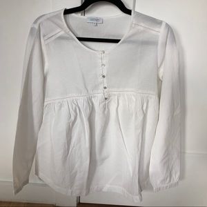 French white maternity blouse